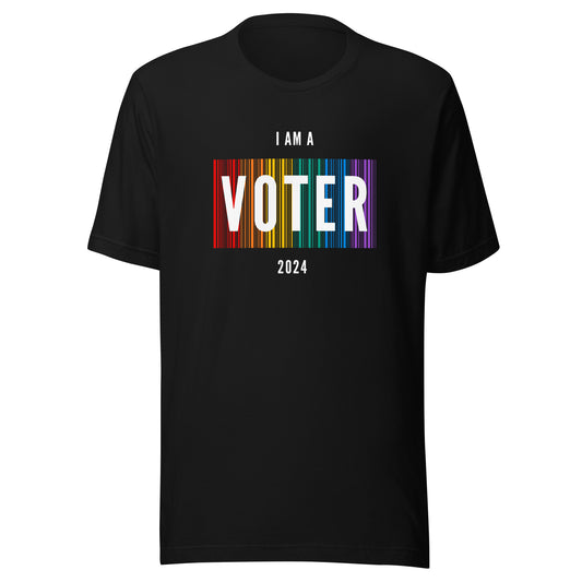 I am a Voter LGBTQ+ - Unisex T-Shirt Black