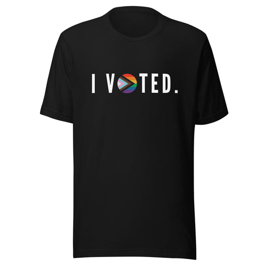 I Voted LGBTQ+ Rights - Unisex T-Shirt Black