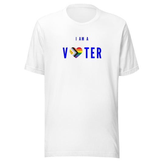 I am a Voter LGBTQ+ Rights - Unisex T-Shirt White