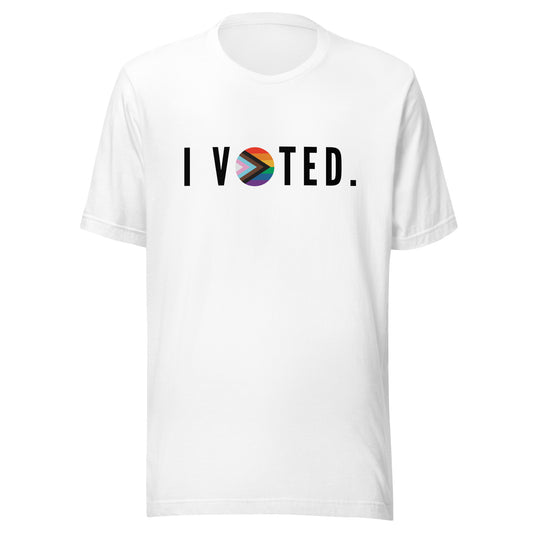 I Voted LGBTQ+ Rights - Unisex T-Shirt White